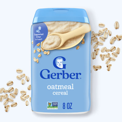 Gerber 1st Foods Oatmeal Cereal Baby Food, Supported Sitter, 8 oz
