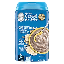 Gerber 2nd Foods Probiotic Oatmeal Banana Baby Cereal, 8 Oz, 8 Ounce