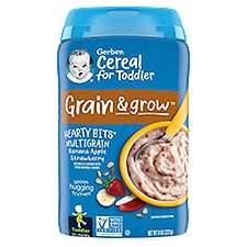 Gerber Hearty Bits MultiGrain Banana, Apple, Strawberry Cereal Baby Food, Toddler, 12+ Months, 8 oz, 8 Ounce