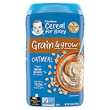 Gerber 1st Foods Grain & Grow Oatmeal Supported Sitter, Baby Food, 16 Ounce