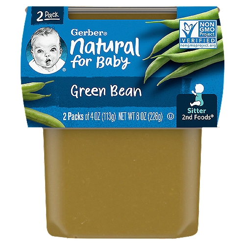 Gerber 2nd Foods Green Bean Baby Food, Sitter, 4 oz, 2 count
The Goodness Inside: 22 Green Beans in each tub
These green beans were grown using our Clean Field Farming™ practices.