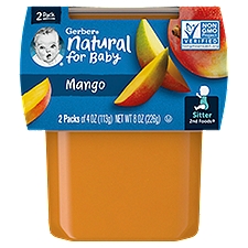 Gerber 2nd Foods Natural for Baby Mango Baby Food, Sitter, 4 oz, 2 count
