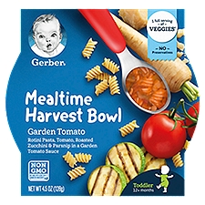 Gerber Mealtime Harvest Bowl Garden Tomato, Toddler Food, 4.5 Ounce