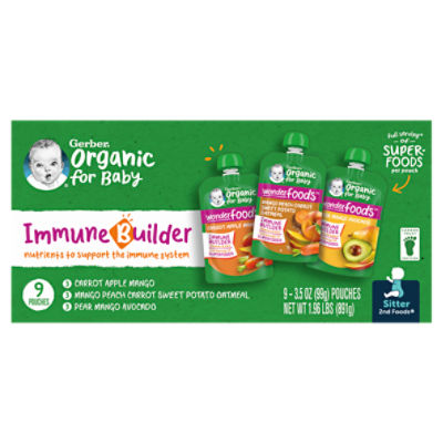 GERBER ORGANIC Wonderfoods Immunity Variety pack