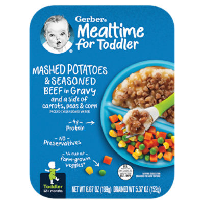 Gerber Mealtime for Toddler Mashed Potatoes & Seasoned Beef in Gravy