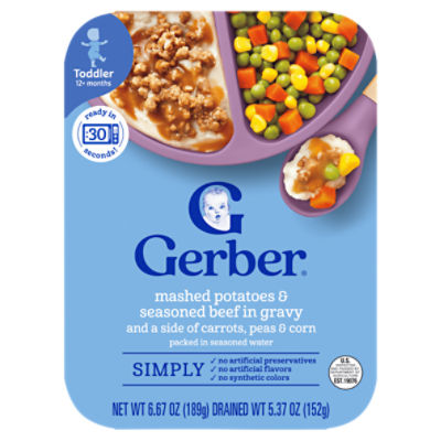 Gerber Mealtime for Toddler Mashed Potatoes & Seasoned Beef in Gravy