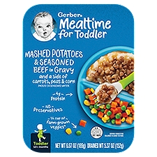 Gerber Mealtime for Toddler Mashed Potatoes & Seasoned Beef in Gravy, 6.67 Ounce