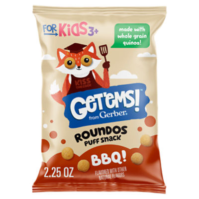 Gerber Get'ems! BBQ! Roundos Puff Snack, 3+ years, 2.25 oz