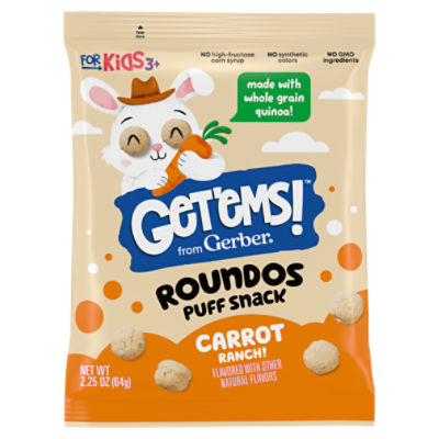 Gerber Get'ems! Carrot Ranch! Roundos Puff Snack, 2.25 oz