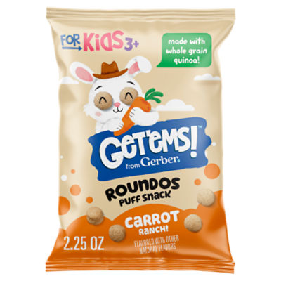 Gerber Get'ems! Carrot Ranch! Roundos Puff Snack, 3+ years, 2.25 oz