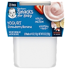 Gerber Yogurt Blends Strawberry Banana MP8(2x4oz), 8 Ounce