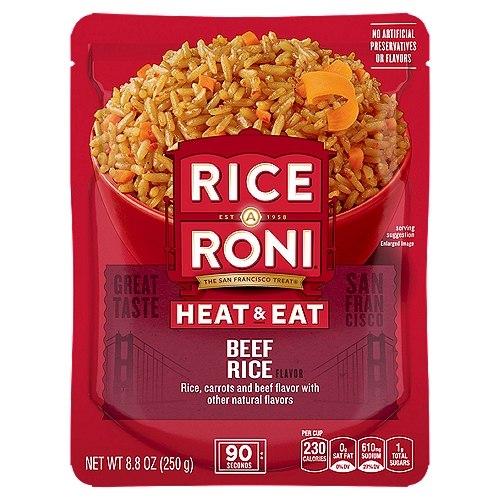 Rice A Roni Heat & Eat Beef Flavor Rice, 8.8 oz