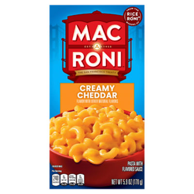 Mac A Roni Rice A Roni Creamy Cheddar Pasta with Flavored Sauce, 5.9 oz