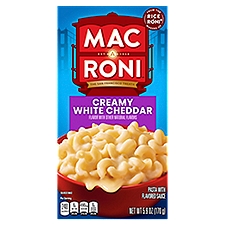 Rice A Roni Mac A Roni Creamy White Cheddar Pasta with Flavored Sauce, 5.9 oz