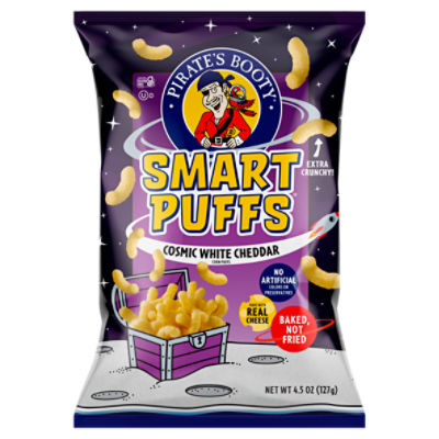 Smart Puffs Real Cheddar Baked Cheese Puffs, 4.5 oz