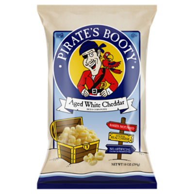 Pirate's Booty Aged White Cheddar Rice & Corn Puffs, 10 oz