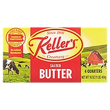 Keller's Creamery Salted Butter, 4 count, 16 oz, 16 Ounce