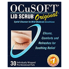 OCuSOFT Lid Scrub Original, Pre-Moistened Pads, 30 Each