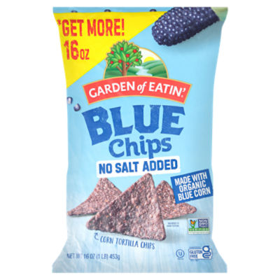 Garden of Eatin' Unsalted Blue Chips 16oz
