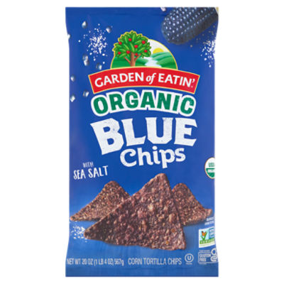 Garden of Eatin' Organic Blue Chips with Sea Salt Corn Tortilla Chips, 20 oz