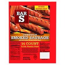 Bar-S Cheddar Smoked Sausage Family Pack, 14 count, 40 oz