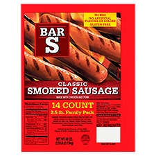 Bar S Classic Smoked Sausage Family Pack, 14 count, 40 oz