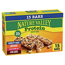 Nature Valley Protein Chewy Bars Variety Pack, 1.42 oz, 15 count