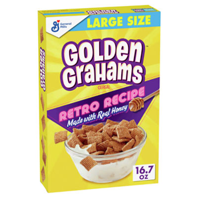 General Mills Golden Grahams Retro Recipe Cereal Large Size, 1 lb 0.7 oz, 16.7 Ounce