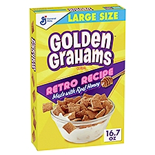 General Mills Golden Grahams Retro Recipe Cereal Large Size, 1 lb 0.7 oz, 16.7 Ounce