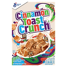General Mills Cinnamon Toast Crunch Crispy, Sweetened Whole Wheat & Rice Cereal, 12 oz