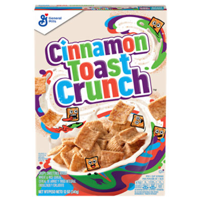 General Mills Cinnamon Toast Crunch Crispy, Sweetened Whole Wheat & Rice Cereal, 12 oz Image 6 of 10