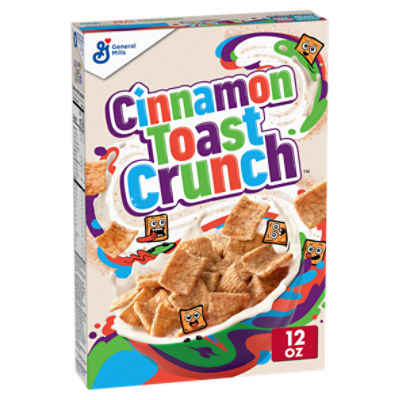 General Mills Cinnamon Toast Crunch Crispy, Sweetened Whole Wheat & Rice Cereal, 12 oz