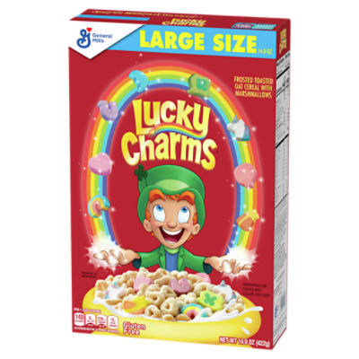General Mills Lucky Charms Frosted Toasted Oat Cereal with Marshmallows  Large Size, 14.9 oz - The Fresh Grocer
