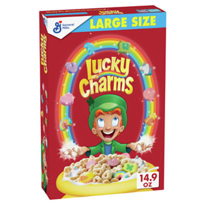 General Mills Lucky Charms Frosted Toasted Oat Cereal with Marshmallows Large Size, 14.9 oz, 14.9 Ounce