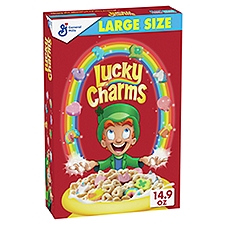 General Mills Lucky Charms Frosted Toasted Oat Cereal with Marshmallows Large Size, 14.9 oz