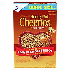 General Mills Cheerios Honey Nut Cereal Large Size, 15.4 oz