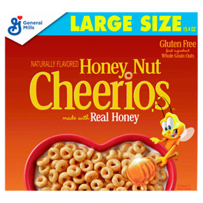 General Mills Cheerios Honey Nut Cereal Large Size, 15.4 oz - Fairway