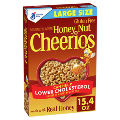 General Mills Cheerios Honey Nut Cereal Large Size, 15.4 oz