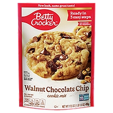 Betty Crocker Walnut Chocolate Chip Cookie Mix, 17.5 Ounce