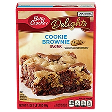 Betty Crocker Delights Cookie Brownie Bars Mix, 17.4 Ounce