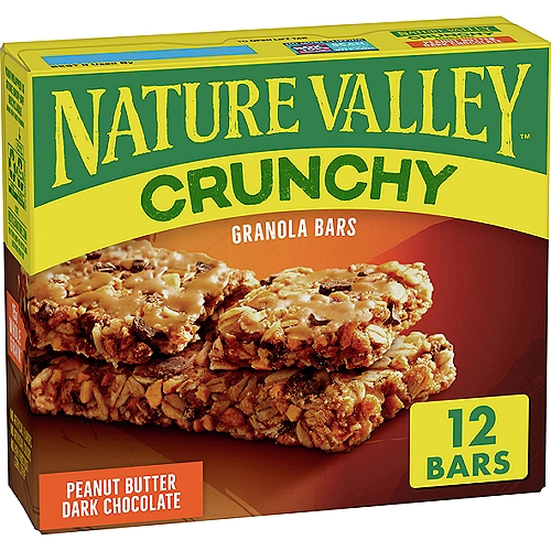 Nature Valley Crunchy Peanut Butter Dark Chocolate Granola Bars, 1.49 oz, 6 count
