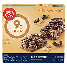 FIBER One Oats & Chocolate Chewy Bars, 14 oz, 5 count