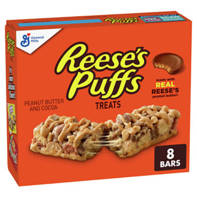 General Mills Reese's Puffs Peanut Butter and Cocoa Treats Bars, 0.85