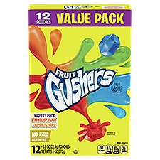Fruit Gushers Strawberry Splash & Tropical Flavor Fruit Flavored Snacks Value Pack, 0.8 oz, 12 count