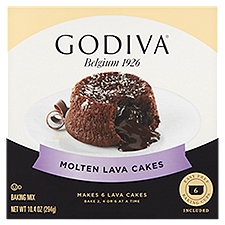 Godiva Baking Mix, Molten Lava Cakes, 10.4 Ounce