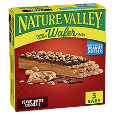 NATURE VALLEY Peanut Butter Chocolate Crispy Creamy Wafer Bars, 1.3 oz, 5 count