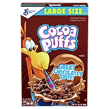 Cocoa Puffs Naturally Flavored Frosted, Corn Puffs, 16.5 Ounce