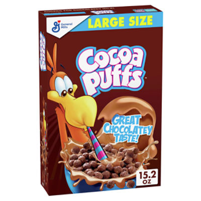 General Mills Cocoa Puffs Naturally Flavored Frosted Corn Puffs Large Size, 15.2 oz, 16.5 Ounce