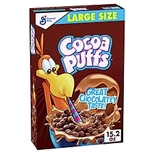 General Mills Cocoa Puffs Naturally Flavored Frosted Corn Puffs Large Size, 15.2 oz, 16.5 Ounce