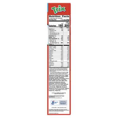 Trix Corn Puffs, 6 Fruity Shapes, Sweetened, Large Size 13.9 oz, Cereal